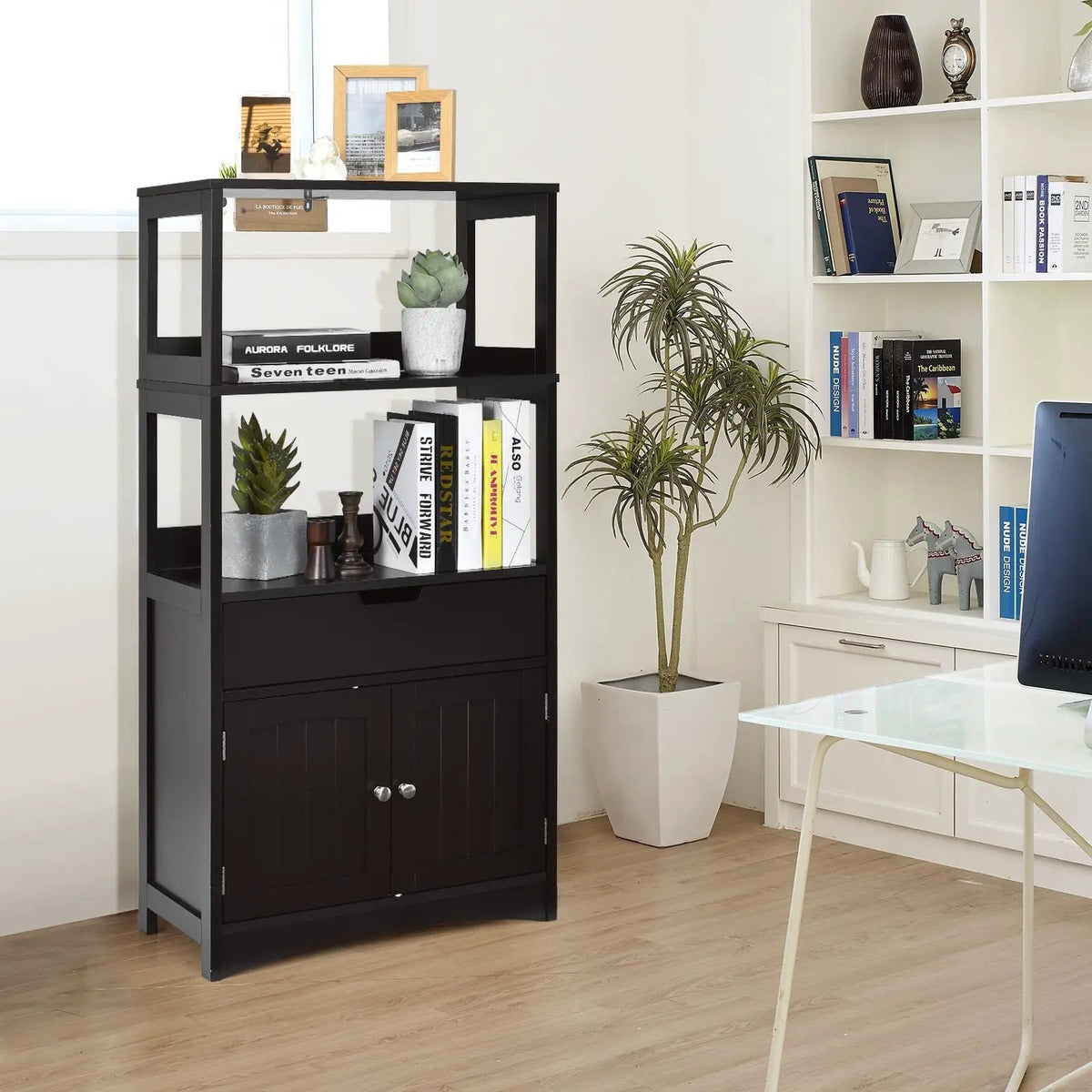 Bathroom Storage Cabinet with Drawer and Shelf Floor Cabinet by DirectDeals
