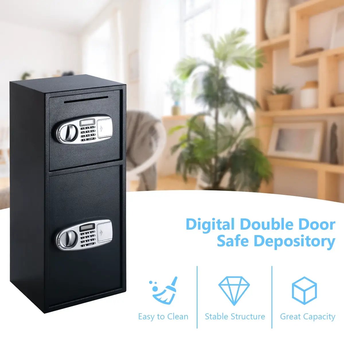 Digital Safe Box with 2 Doors by DirectDeals