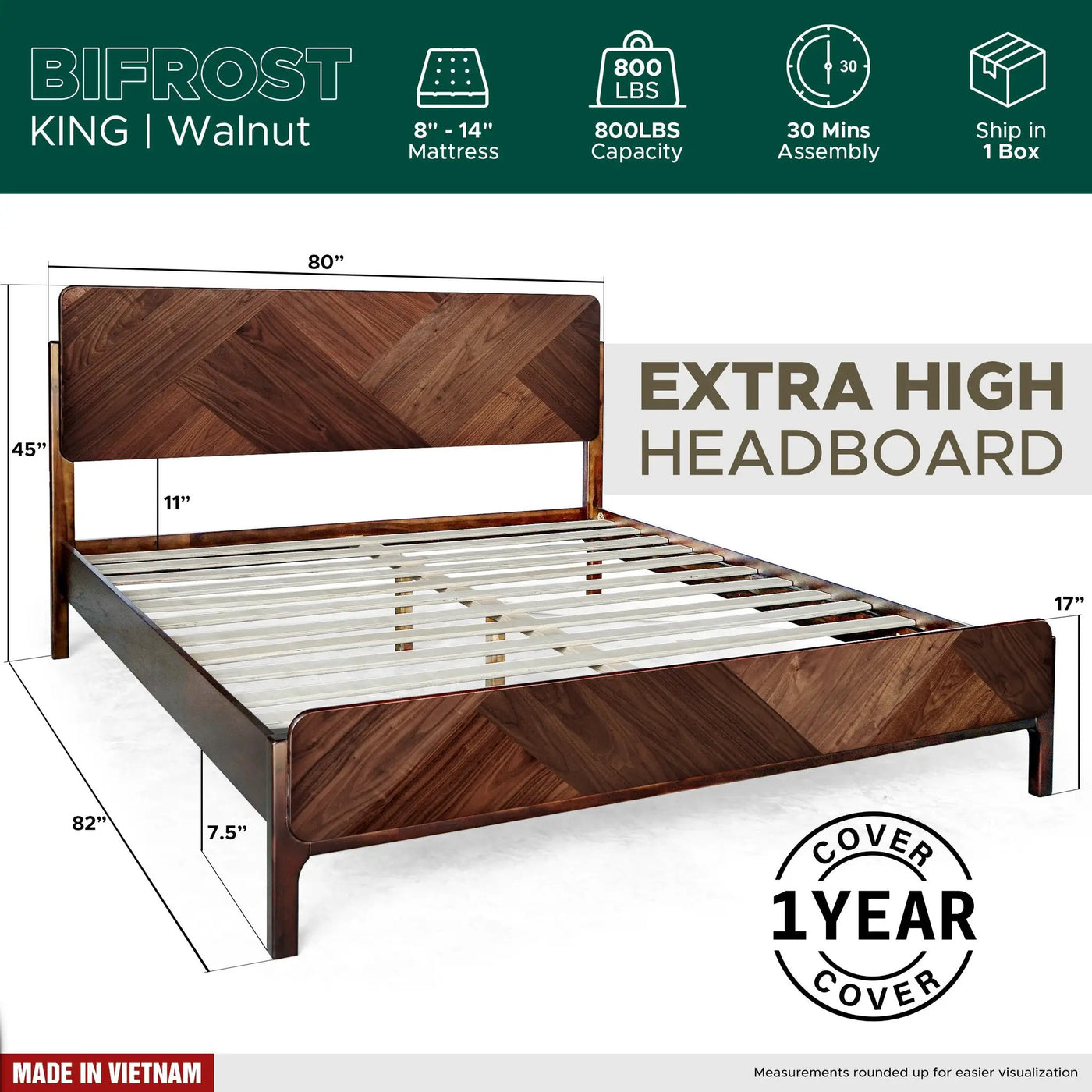 Bifrost Solid Wood Bed Frame by Megsu