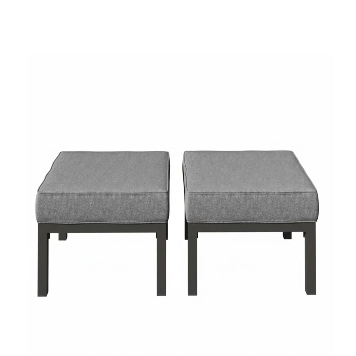 Patio Ottomans With Cushions, All-Weather Footrests (Set of 2) by HouseOfZazla