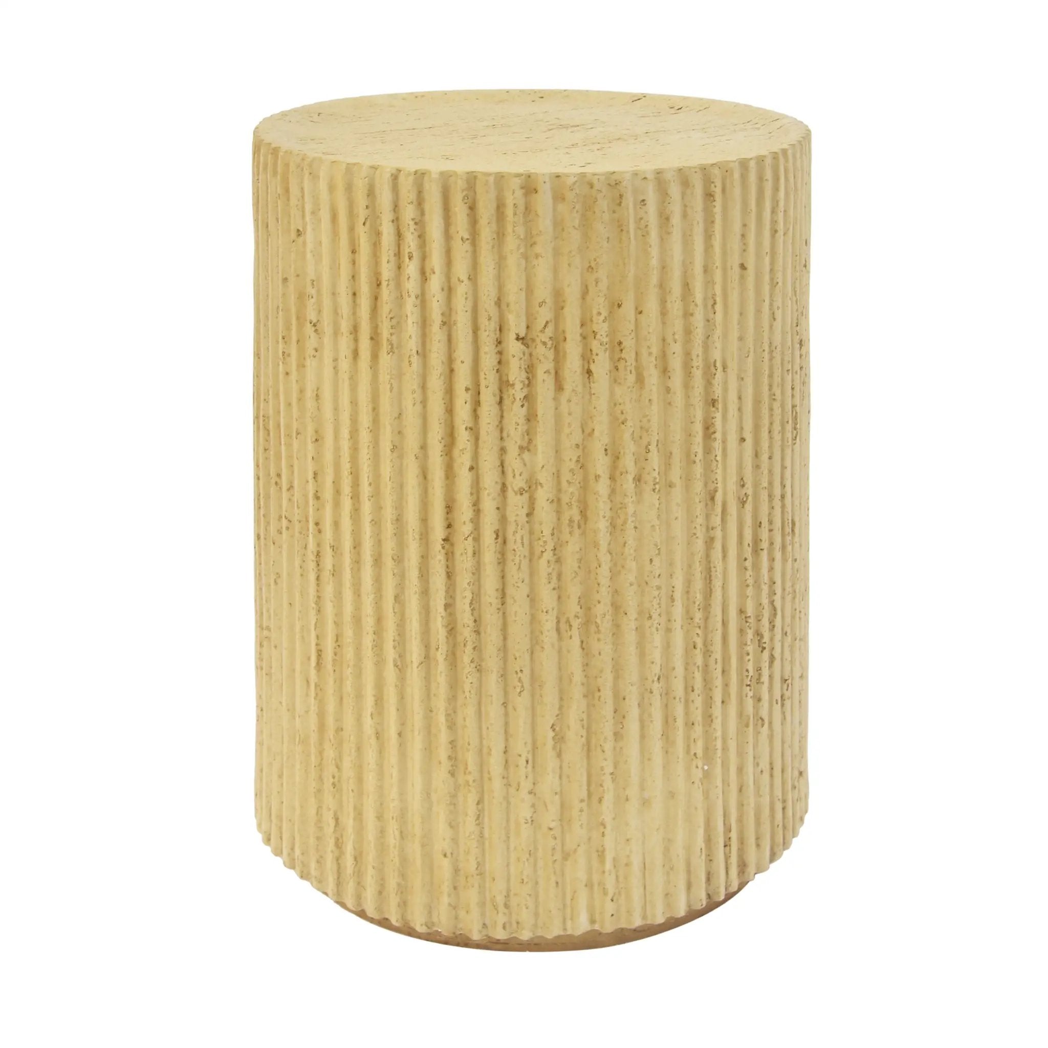 Cylindrical Outdoor Side Table Antique Brown MGO by HouseOfZazla