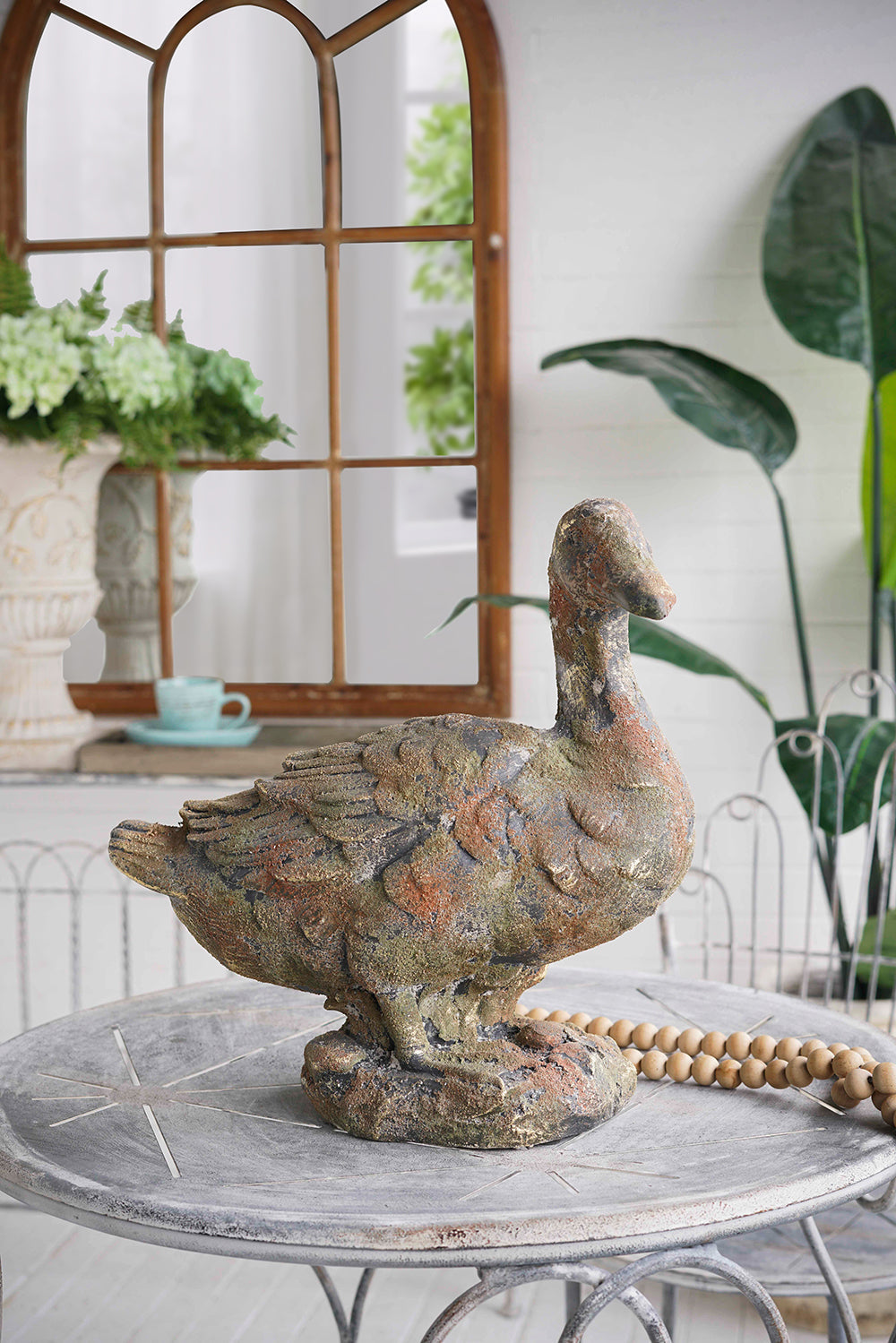Farmhouse Duck Figurine Statue with Rustic Patina Finish - Iron, photo 7 of 10
