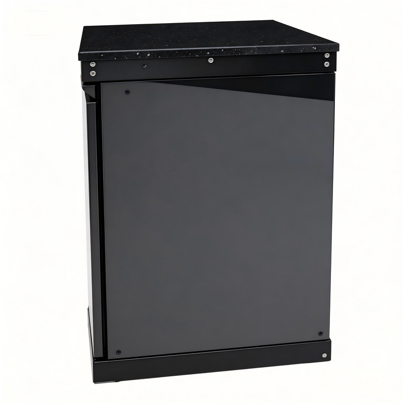 Black Single-door Storage Locker Outdoor Kitchen Islands by HouseOfZazla
