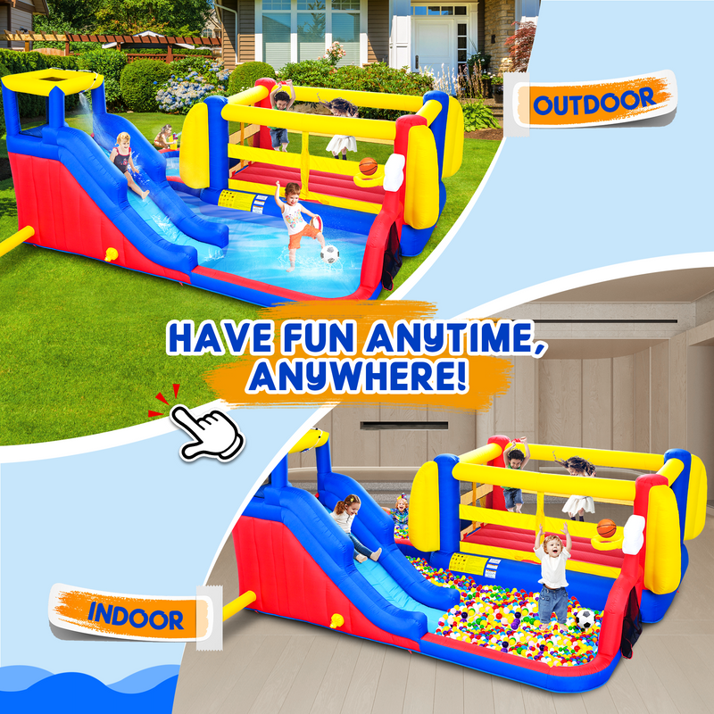 7 in 1 Inflatable Slide Water Park for Kids by HouseOfZazla