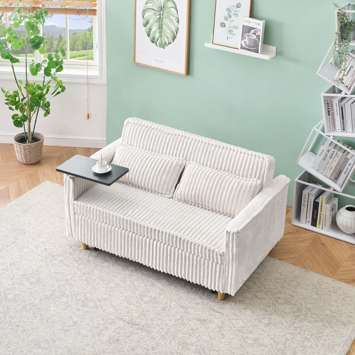 Pull Out Sofa With Movable Tabletop And USB Ports by HouseOfZazla