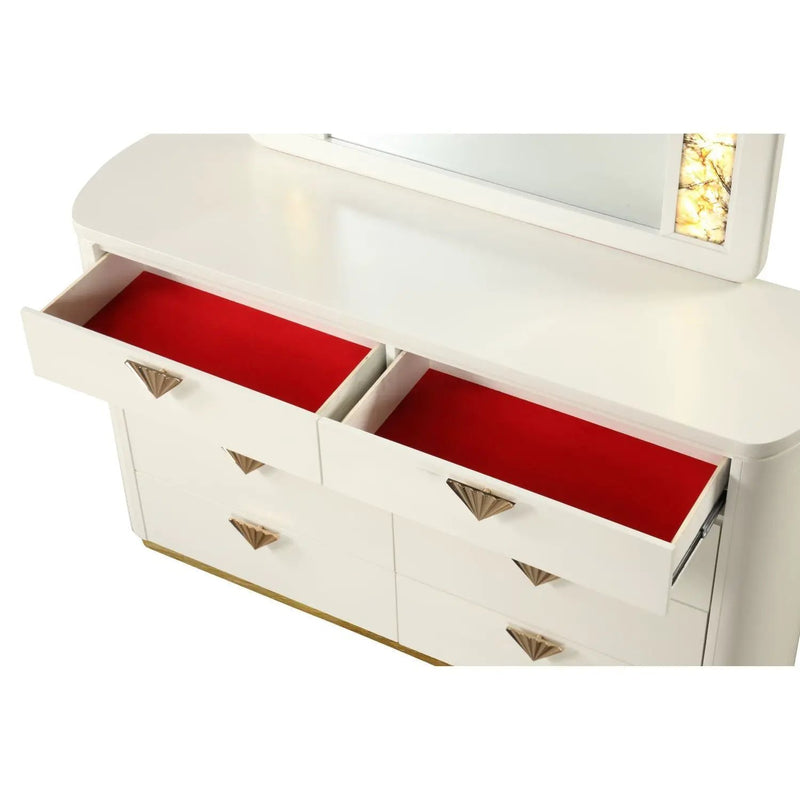 La Pierre - 6 Drawer Dresser - Beige by HouseOfZazla
