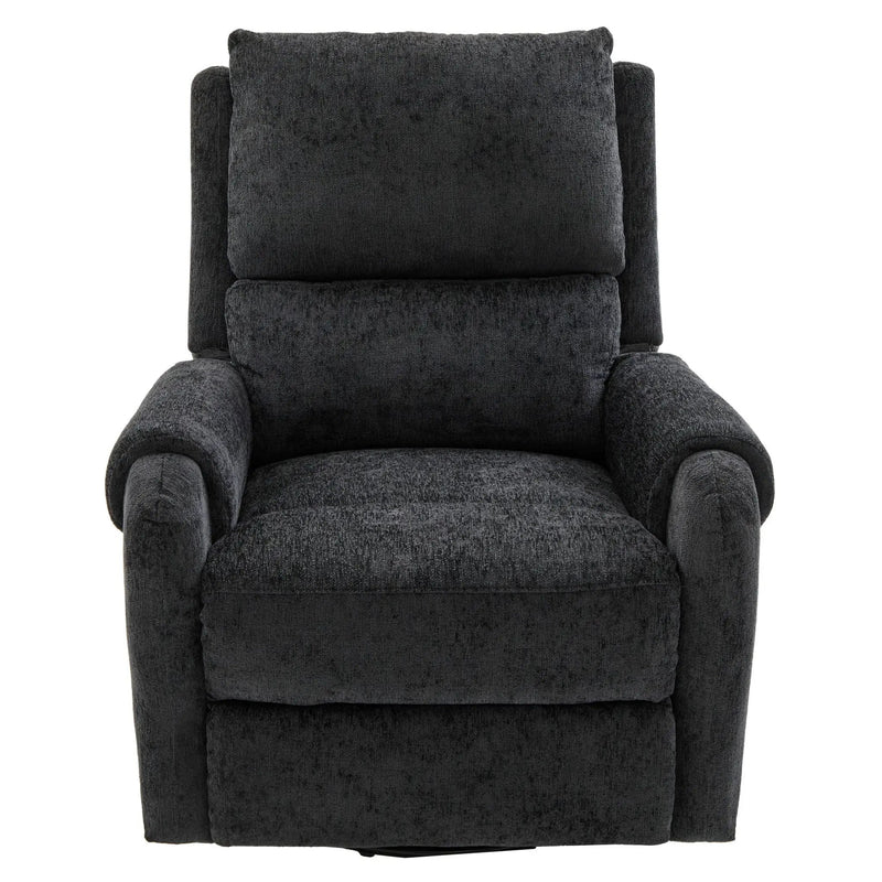 Manual Recliner Massage Chair With Swivel Rocker, 8 Massage Modes, Side Storage Pocket by Unique Piece Furniture