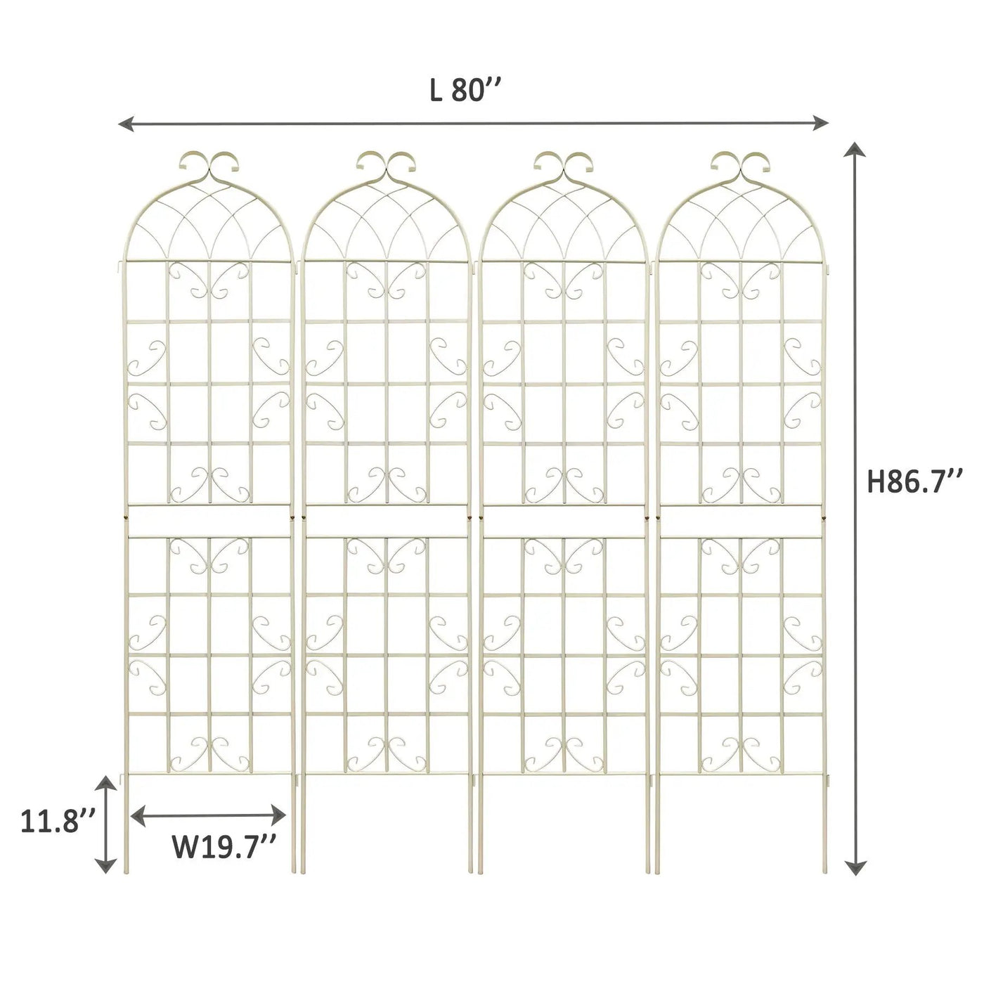 Metal Garden Rustproof Trellis For Climbing Plants Outdoor Flower Support by HouseOfZazla