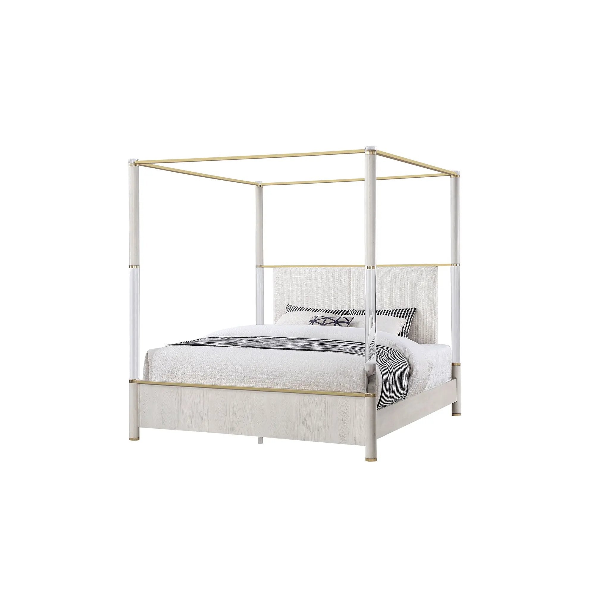 Malco - 4 Post Bed With Upholstered Headboard by Unique Piece Furniture