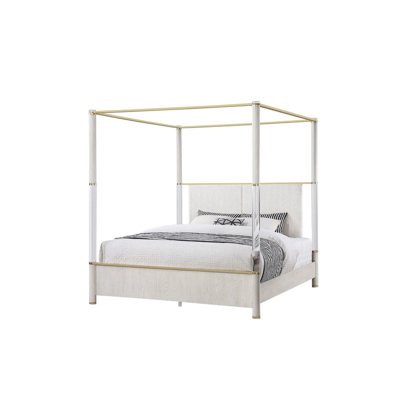 Malco - 4 Post Bed With Upholstered Headboard by HouseOfZazla