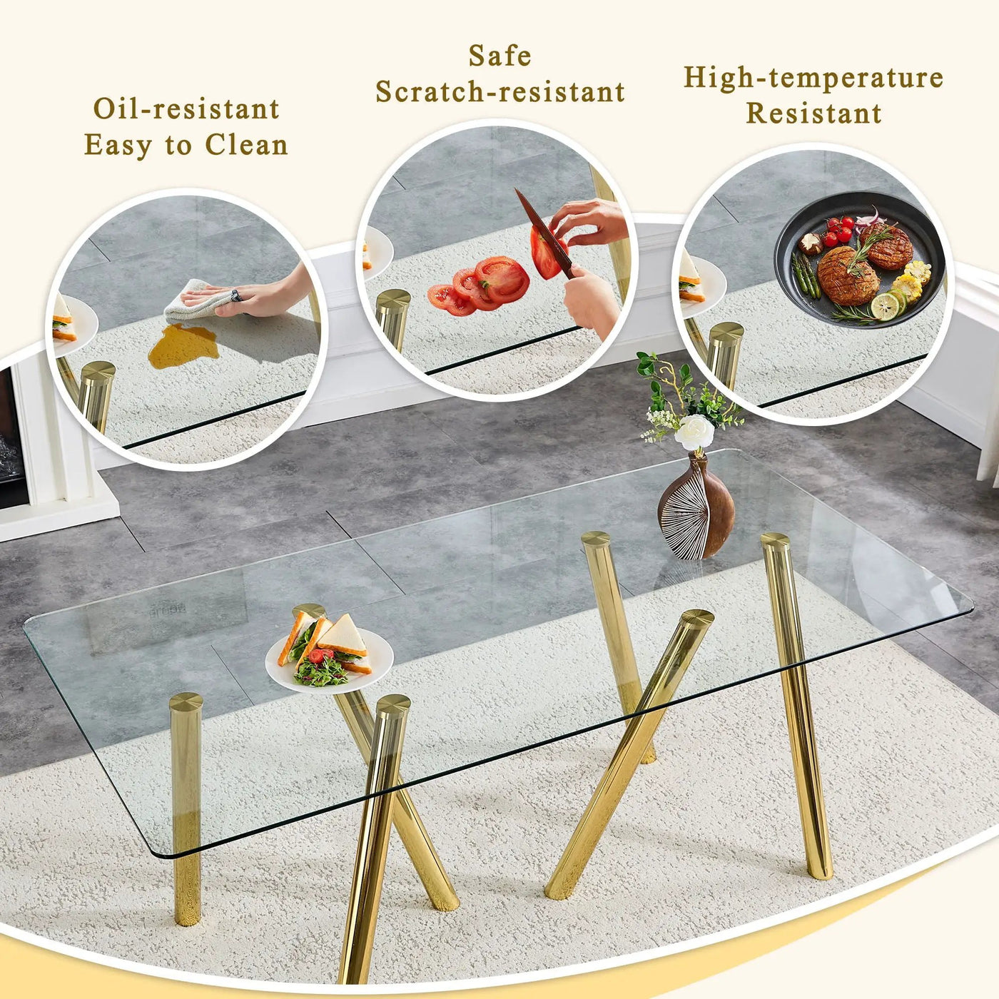 Dining Table With Transparent Surface by HouseOfZazla
