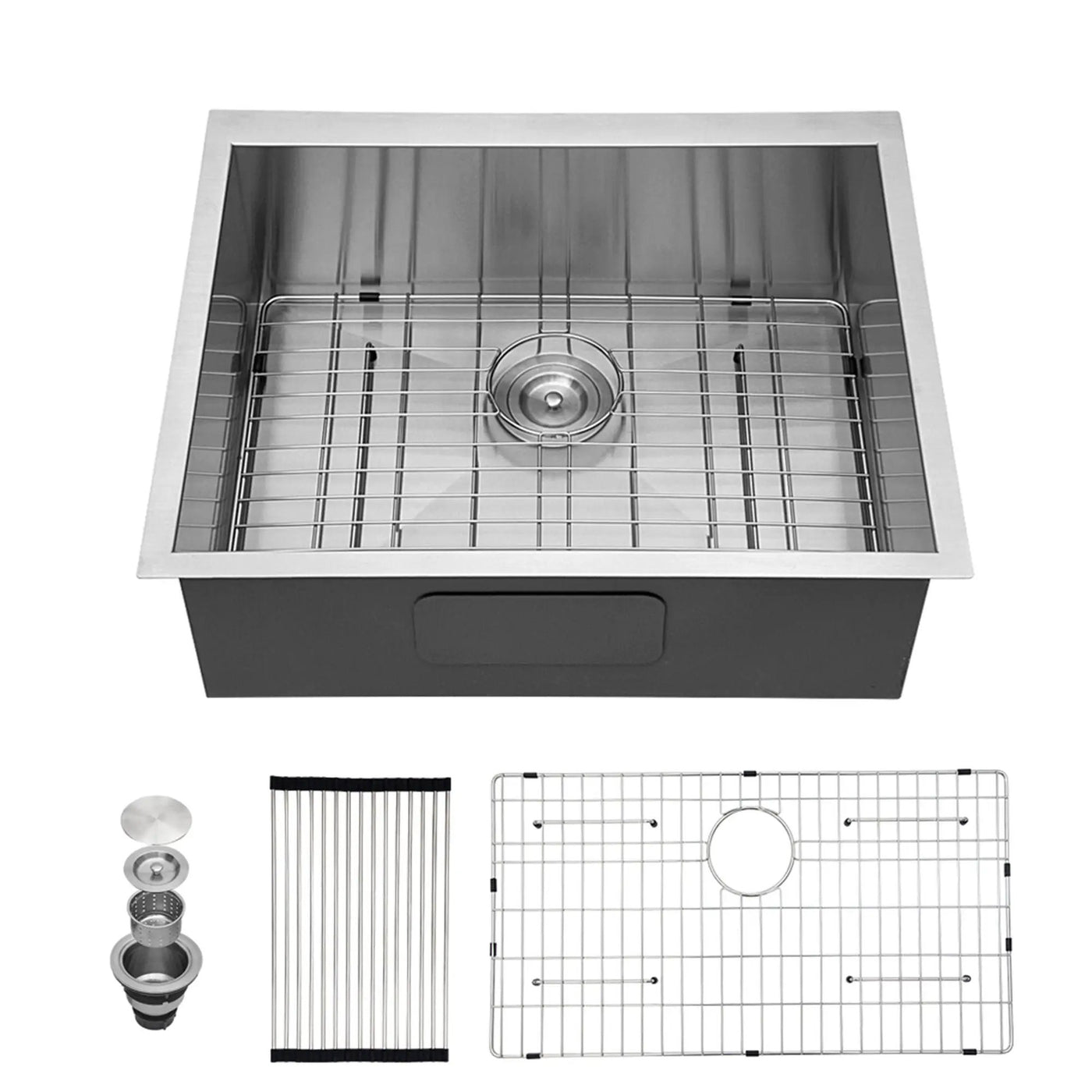 Modern Style Undermount Sink With Stainless Steel, Deep Single Bowl by HouseOfZazla