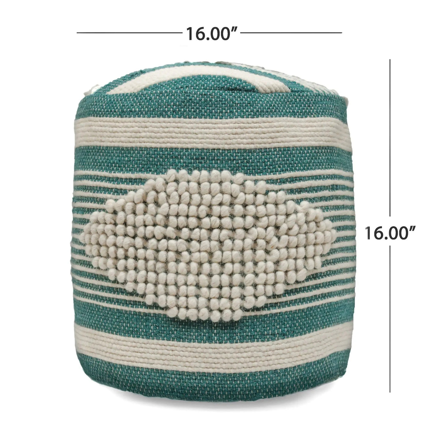 Diamond - Handcrafted Cylindrical Pouf by HouseOfZazla