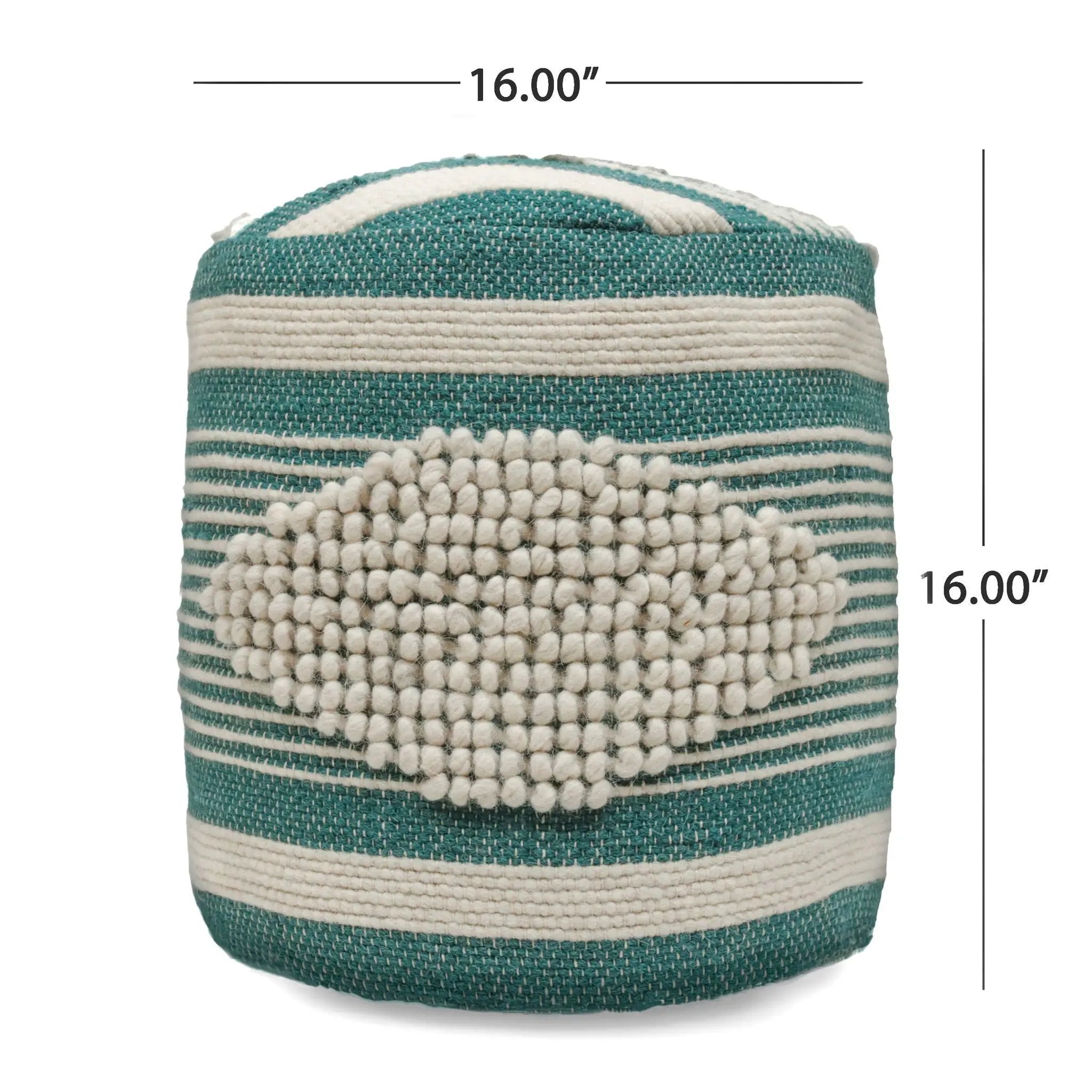 Diamond - Handcrafted Cylindrical Pouf by HouseOfZazla