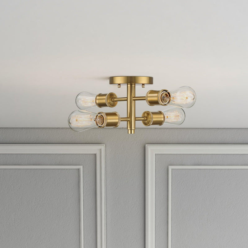 Ephemeral - 4 Lights Semi Flush Mount Ceiling Pendant, photo 3 of 7