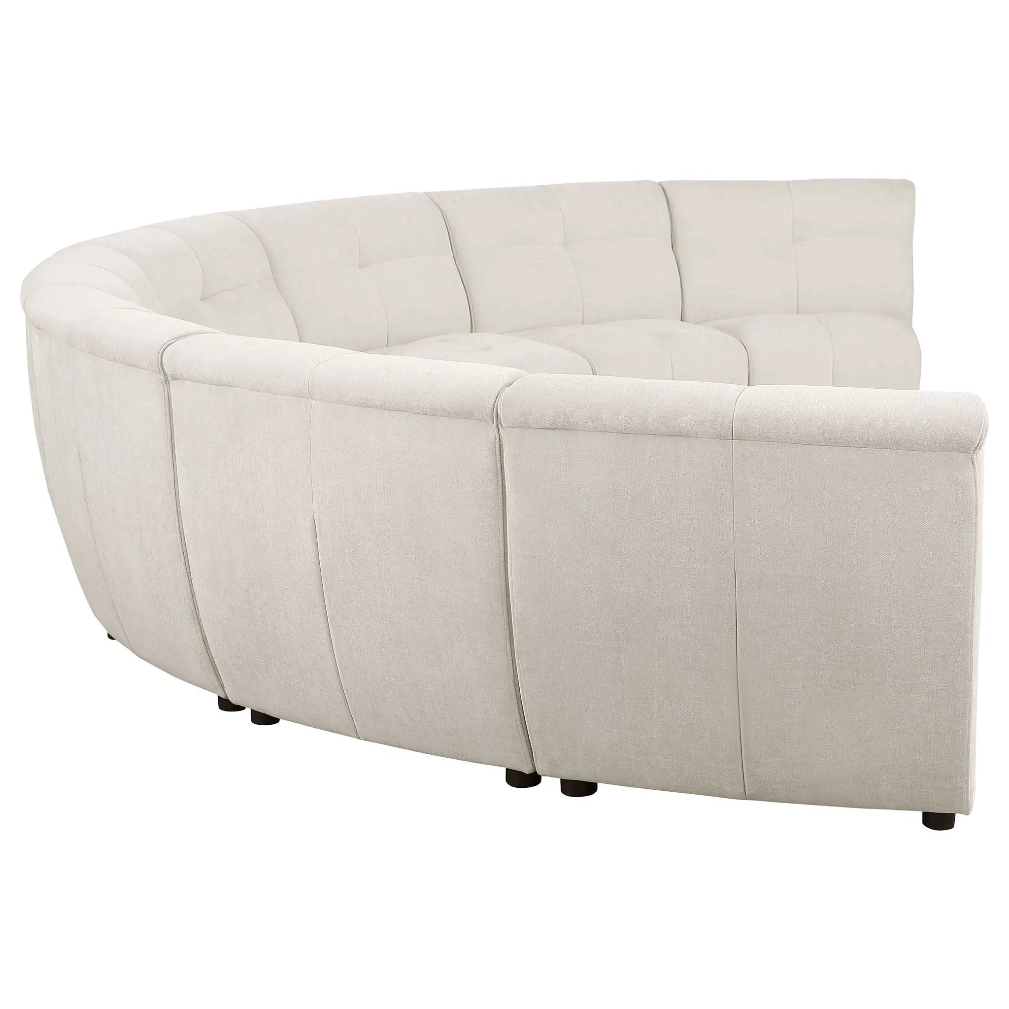 Charlotte 8-piece Upholstered Modular Sectional Sofa Ivory by Unique Piece Furniture