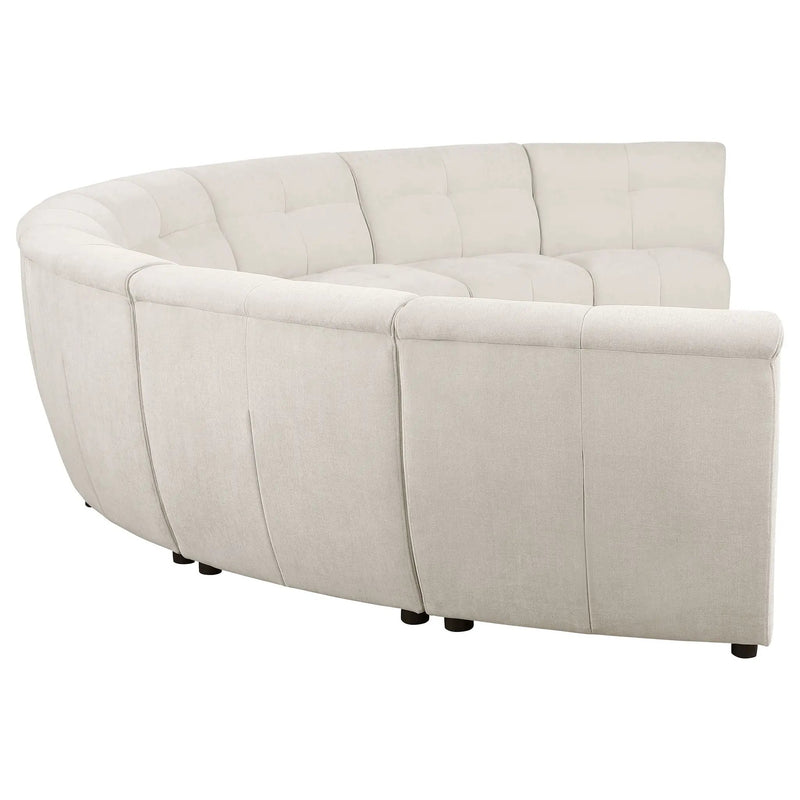 Charlotte 8-piece Upholstered Modular Sectional Sofa Ivory by Unique Piece Furniture