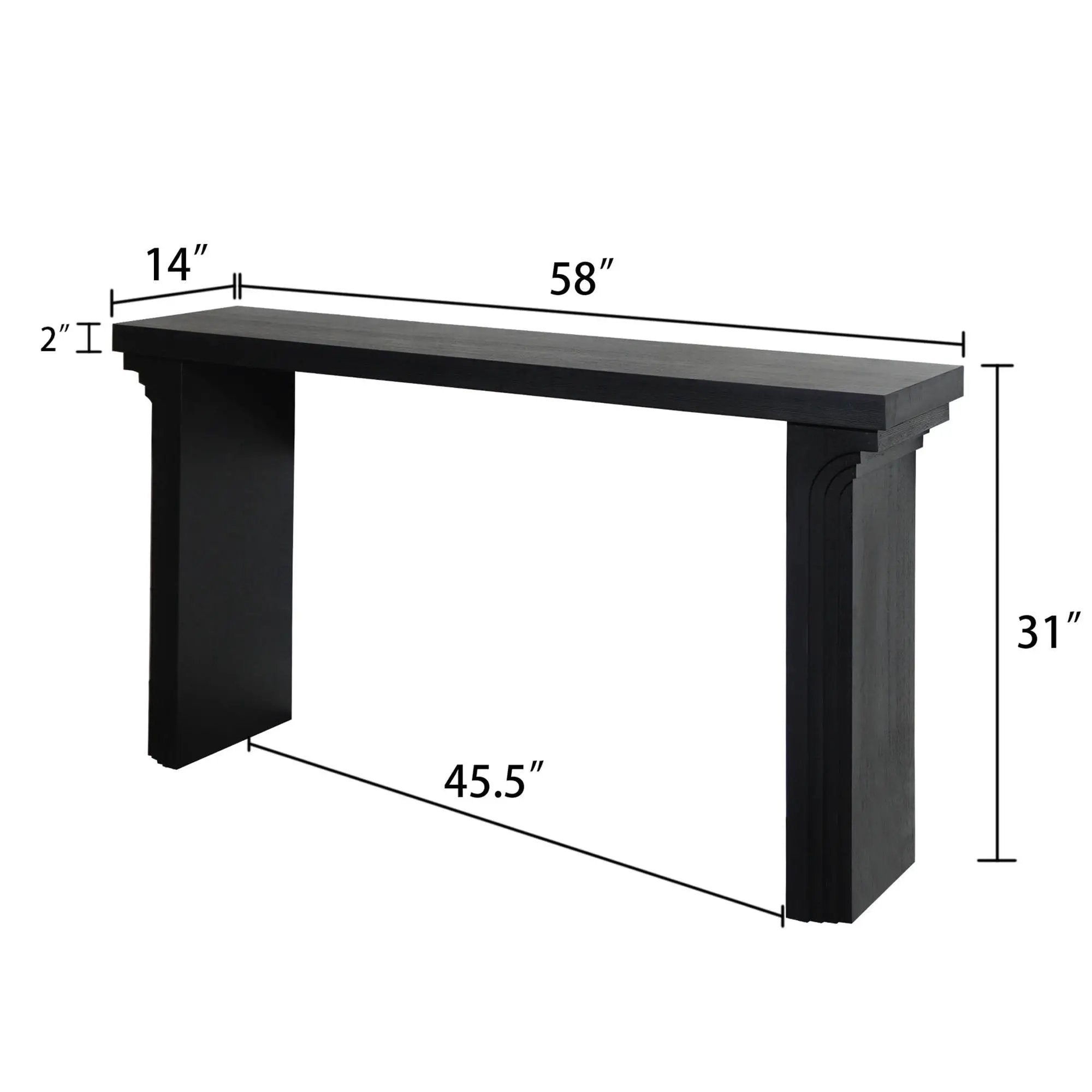 Console Table With Decorative Molding by Unique Piece Furniture