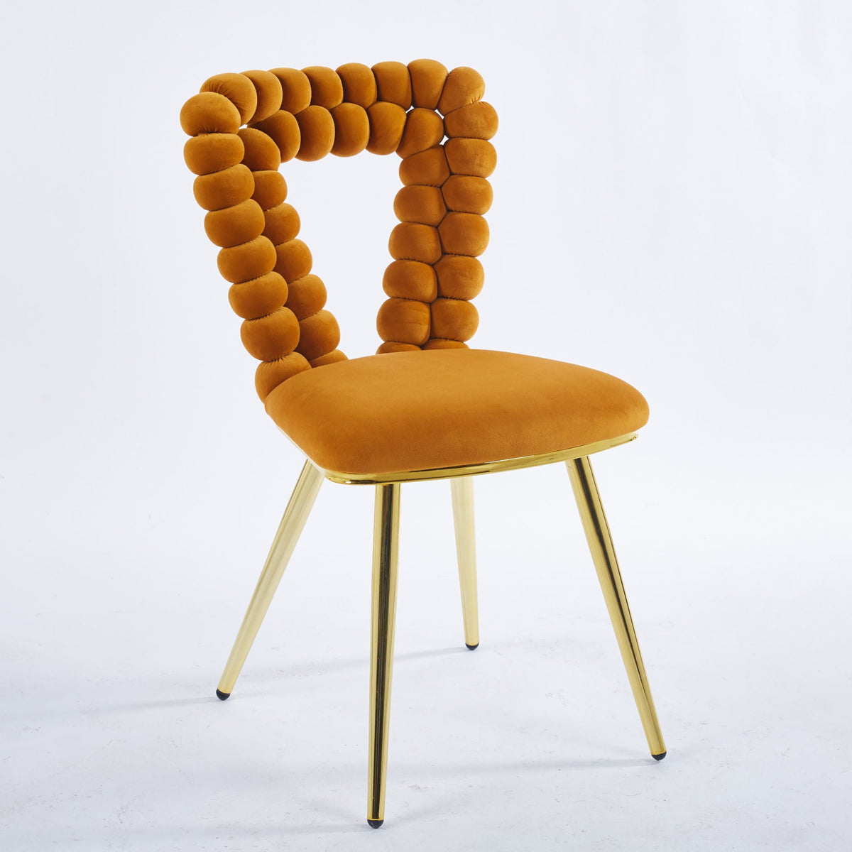 Modern Chair Set with Iron Tube Legs and Soft Cushions - Multiple Colors, photo 7 of 24
