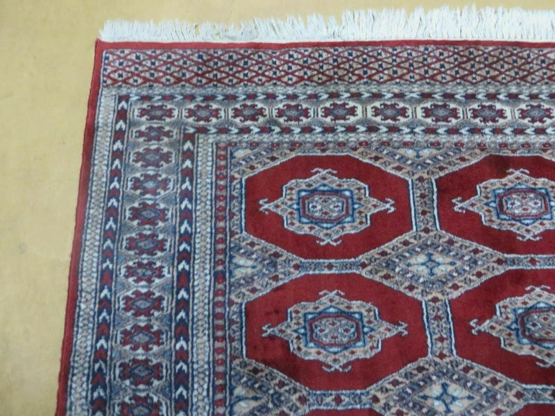 4' X 6' Vintage Handmade Pakistan Turkoman Bokhara Fine Woven Wool Rug Nice by Jewel Rugs