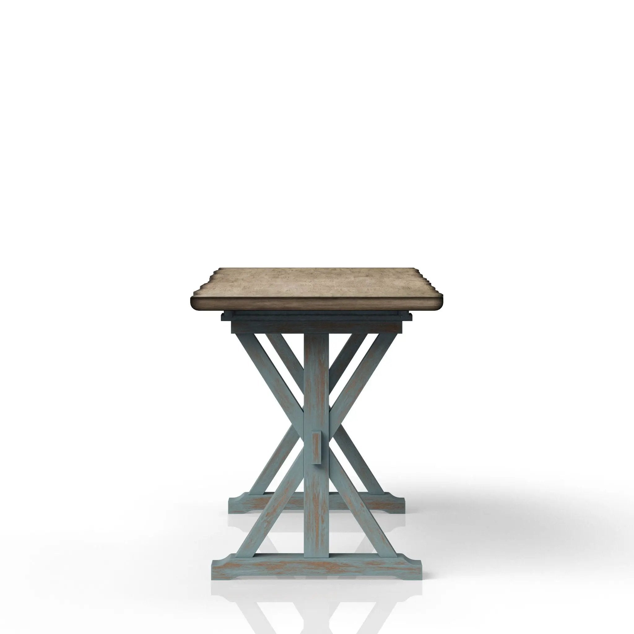X Based Counter Height Dining Table - Aqua Blue by HouseOfZazla