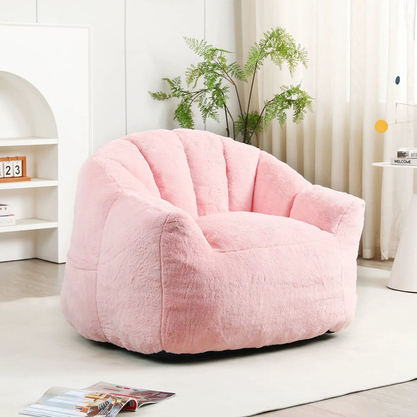Beanbag Chair, Beanbag Sofa Chair With Armrests Stuffed High Density Foam by Unique Piece Furniture