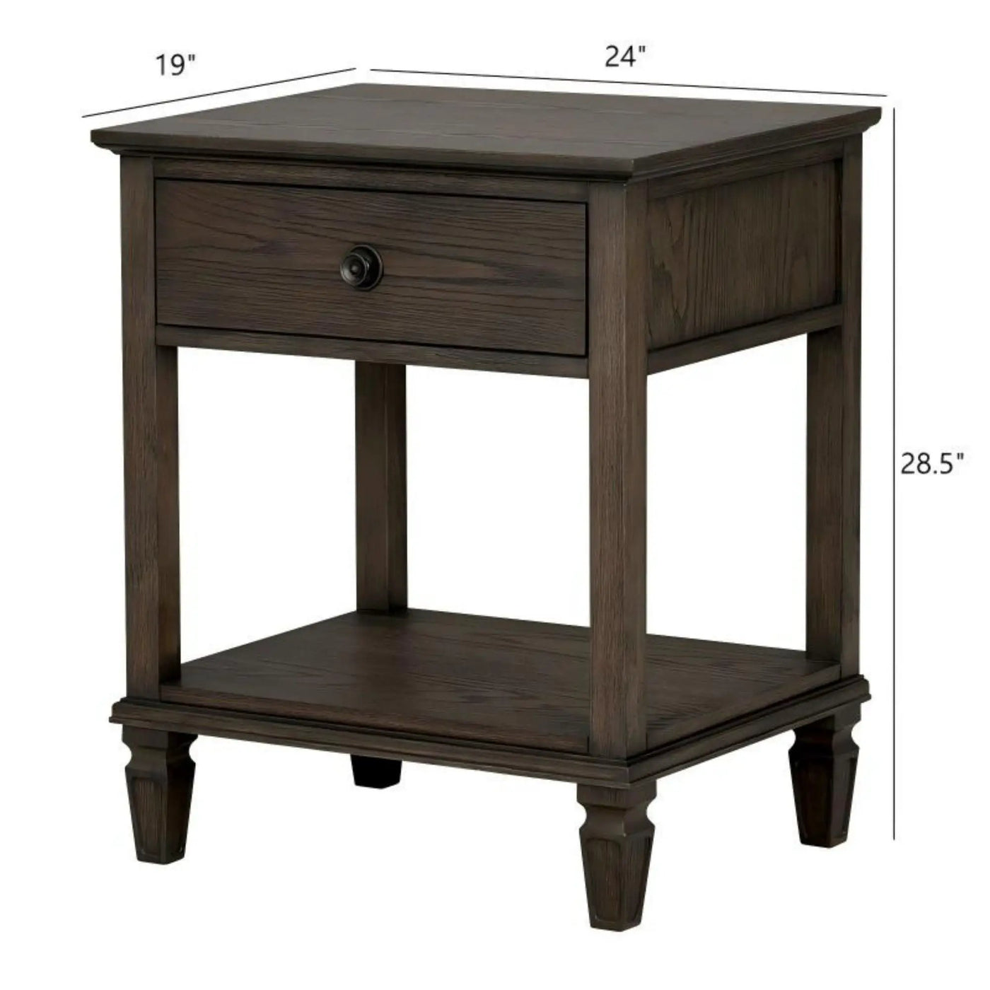 Victoria - Bedside Table With Drawer And Shelf by Unique Piece Furniture