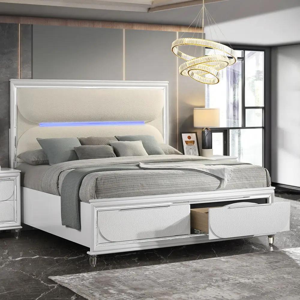 Tarian - Bed With LED & Storage by Unique Piece Furniture