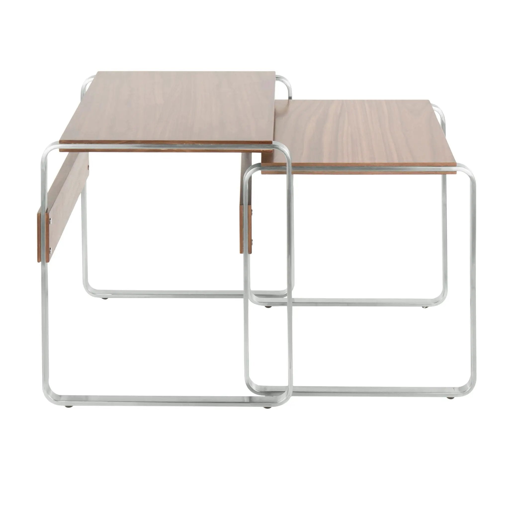 Tea Side Mid-Century Modern Nesting Tables - Walnut by Unique Piece Furniture