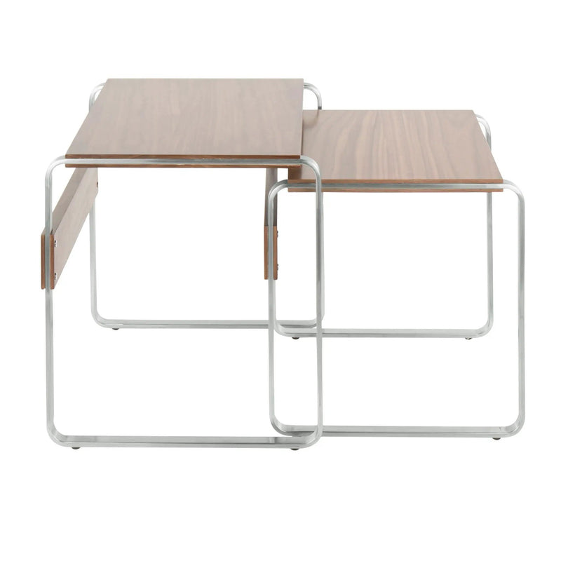 Tea Side Mid-Century Modern Nesting Tables - Walnut by HouseOfZazla