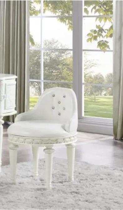 Dorothy - Vanity Chair With Swivel Chair Only - Ivory by HouseOfZazla