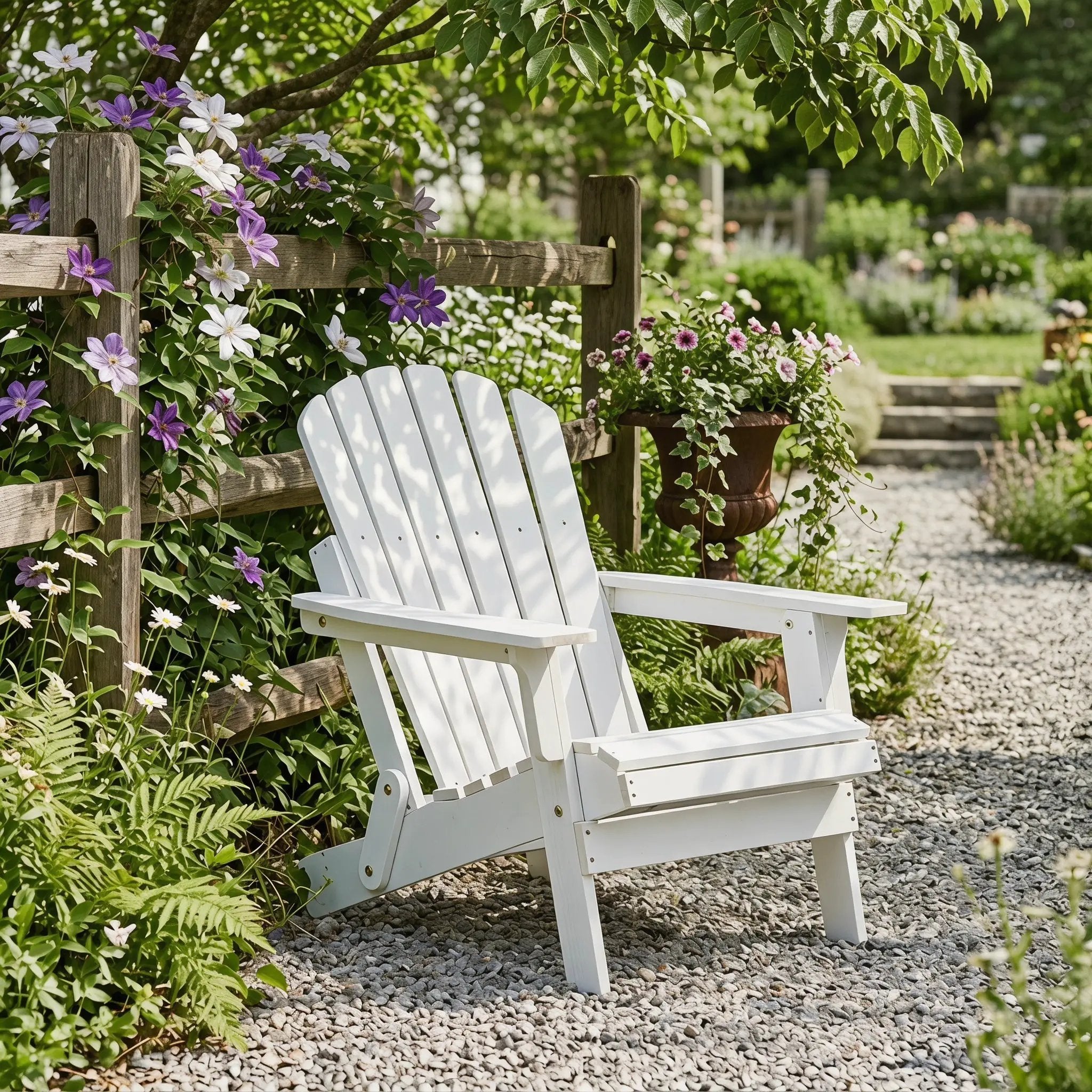 Oversize Wooden Outdoor Folding Adirondack Chair by HouseOfZazla