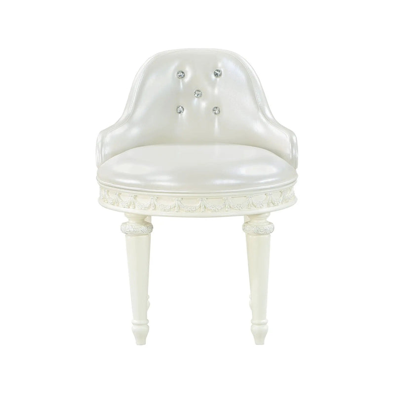 Dorothy - Vanity Chair With Swivel Chair Only - Ivory by HouseOfZazla