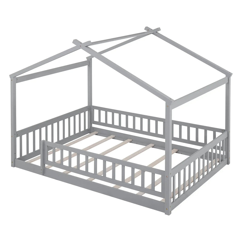 Bed House Bed Frame With Fence