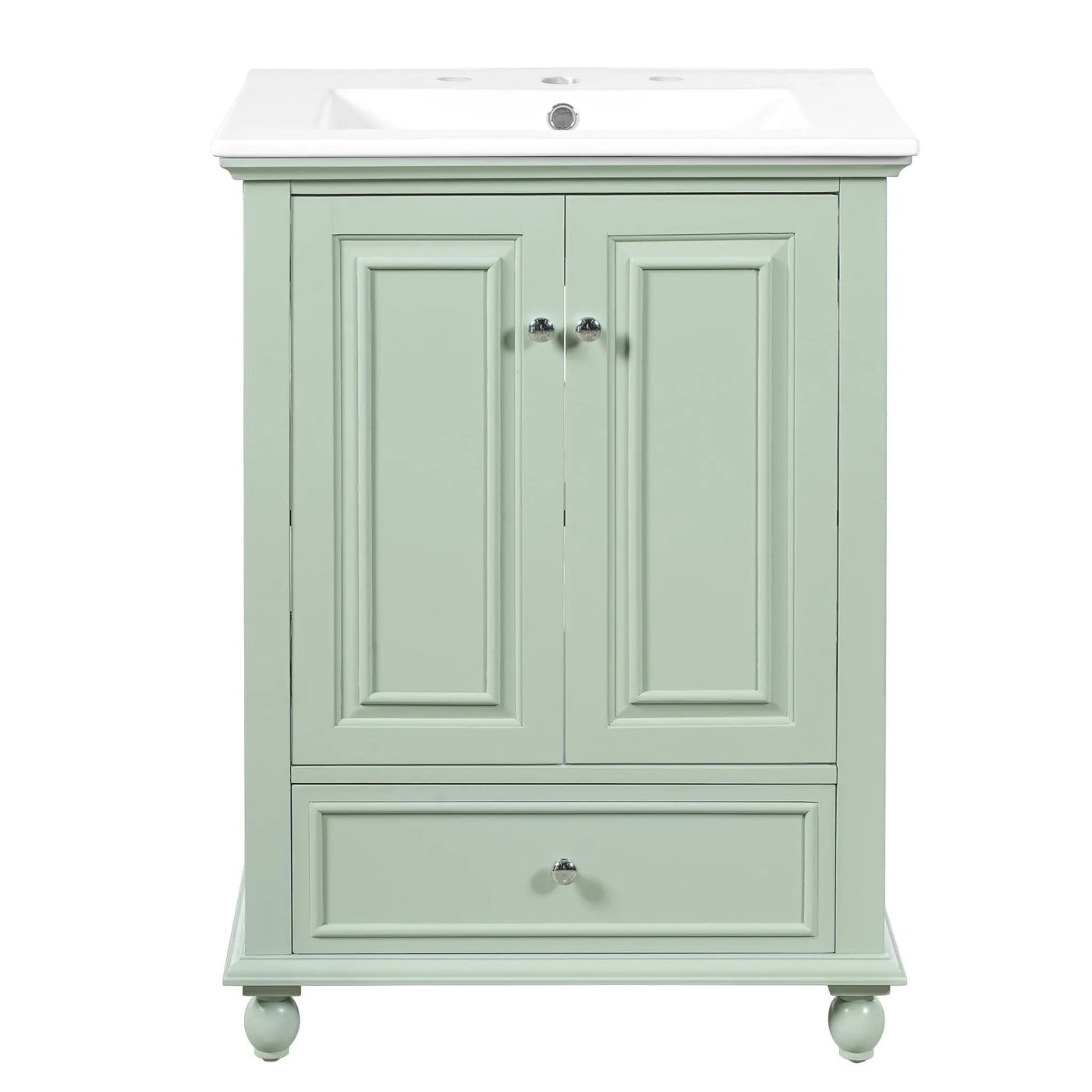 Modern Bathroom Vanity With Sink, Cabinet With Drawer And Dividers, Rectangular Storage Unit by HouseOfZazla