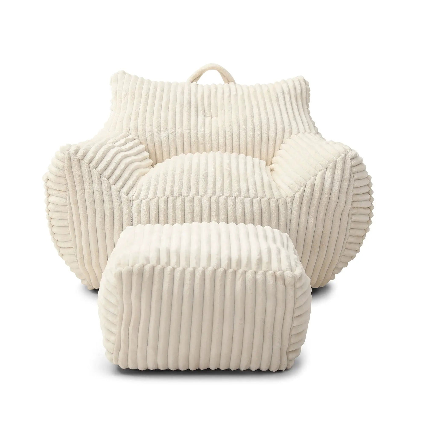 Giant Bean Bag Chair With Armrests And Footstool by Unique Piece Furniture