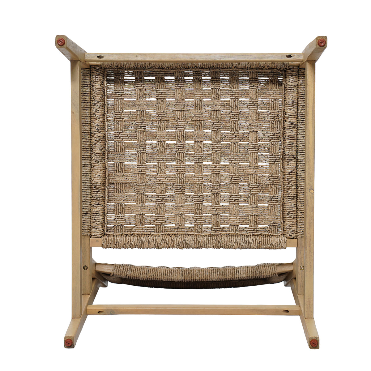 Acacia Wood Patio Club Chair with Wicker - Light Brown or Light Grey, photo 10 of 10