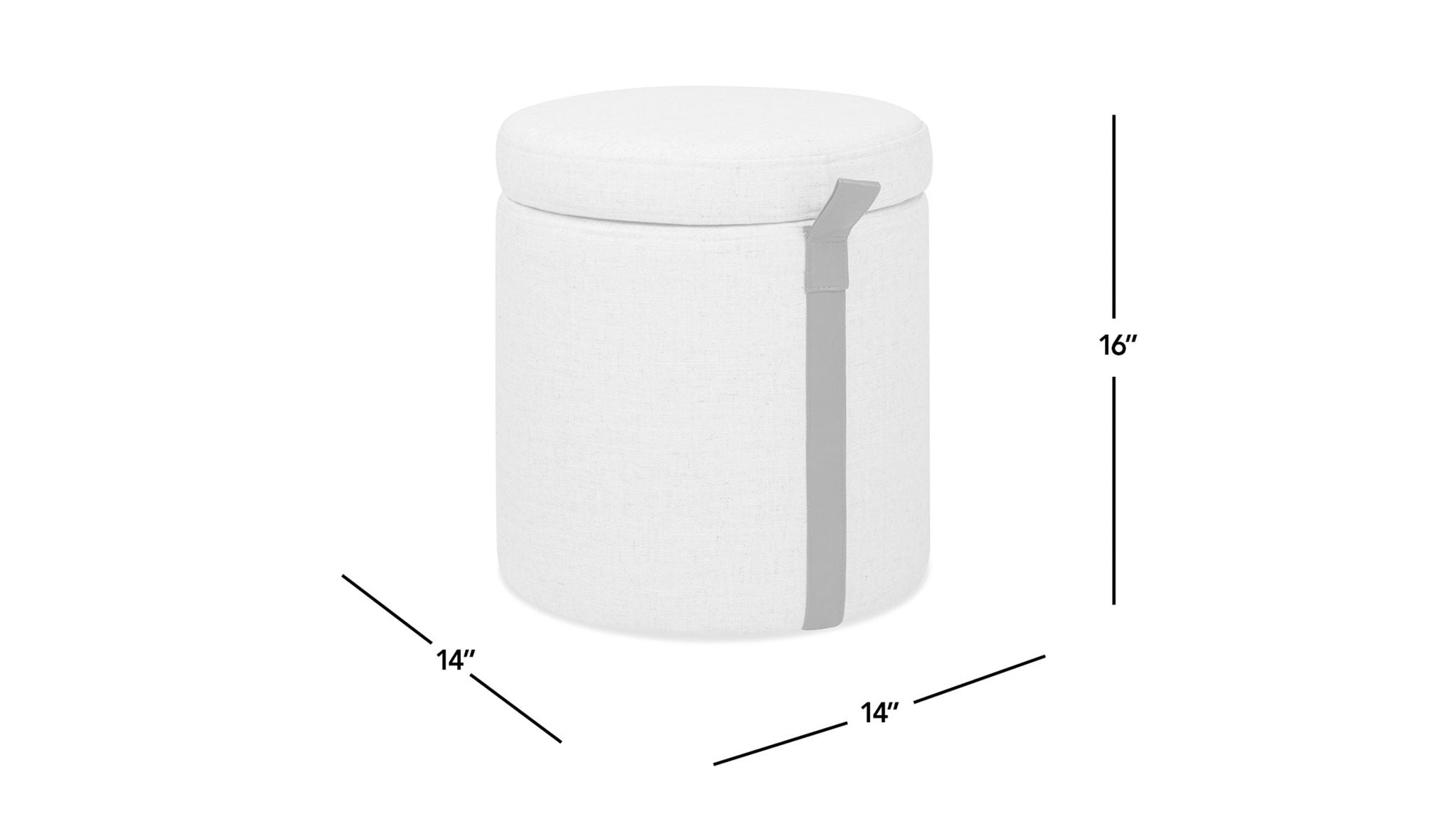 Brandy - Round Upholstered Storage Ottoman With Accent by HouseOfZazla