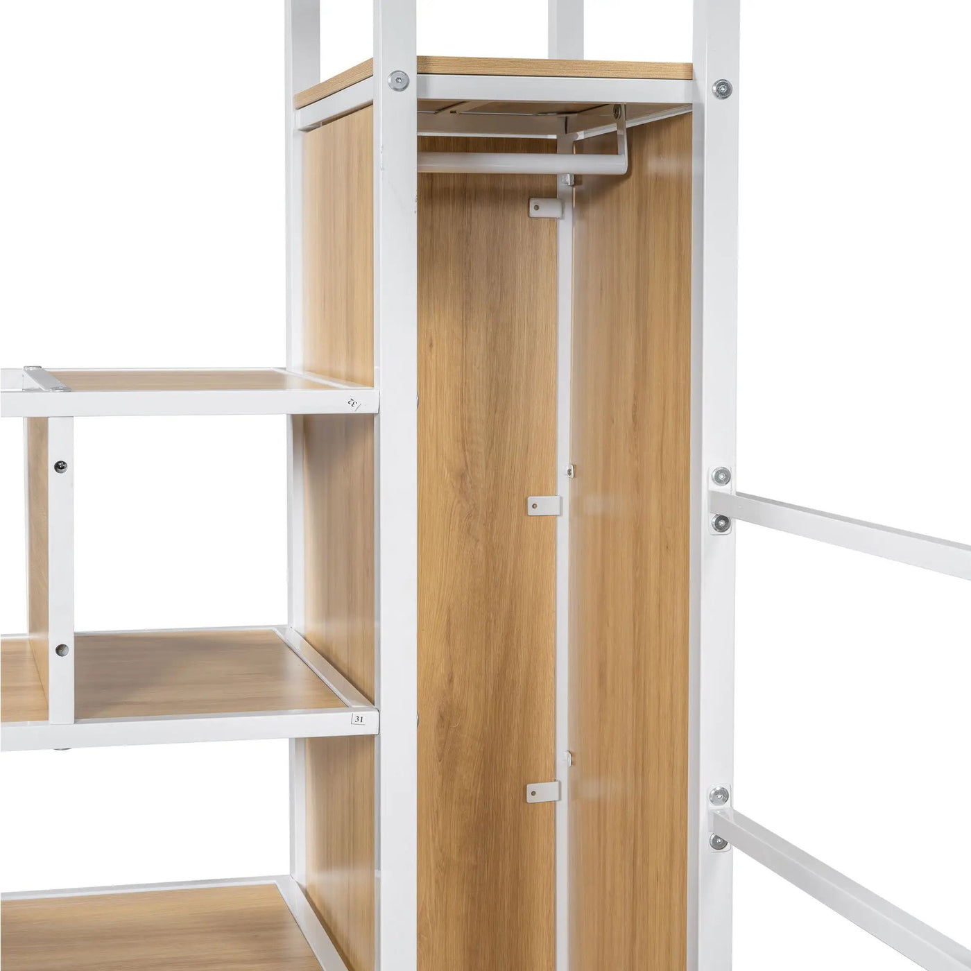 Loft Bed With Built In Work Station, Wardrobe, Storage Staircase And LED by HouseOfZazla