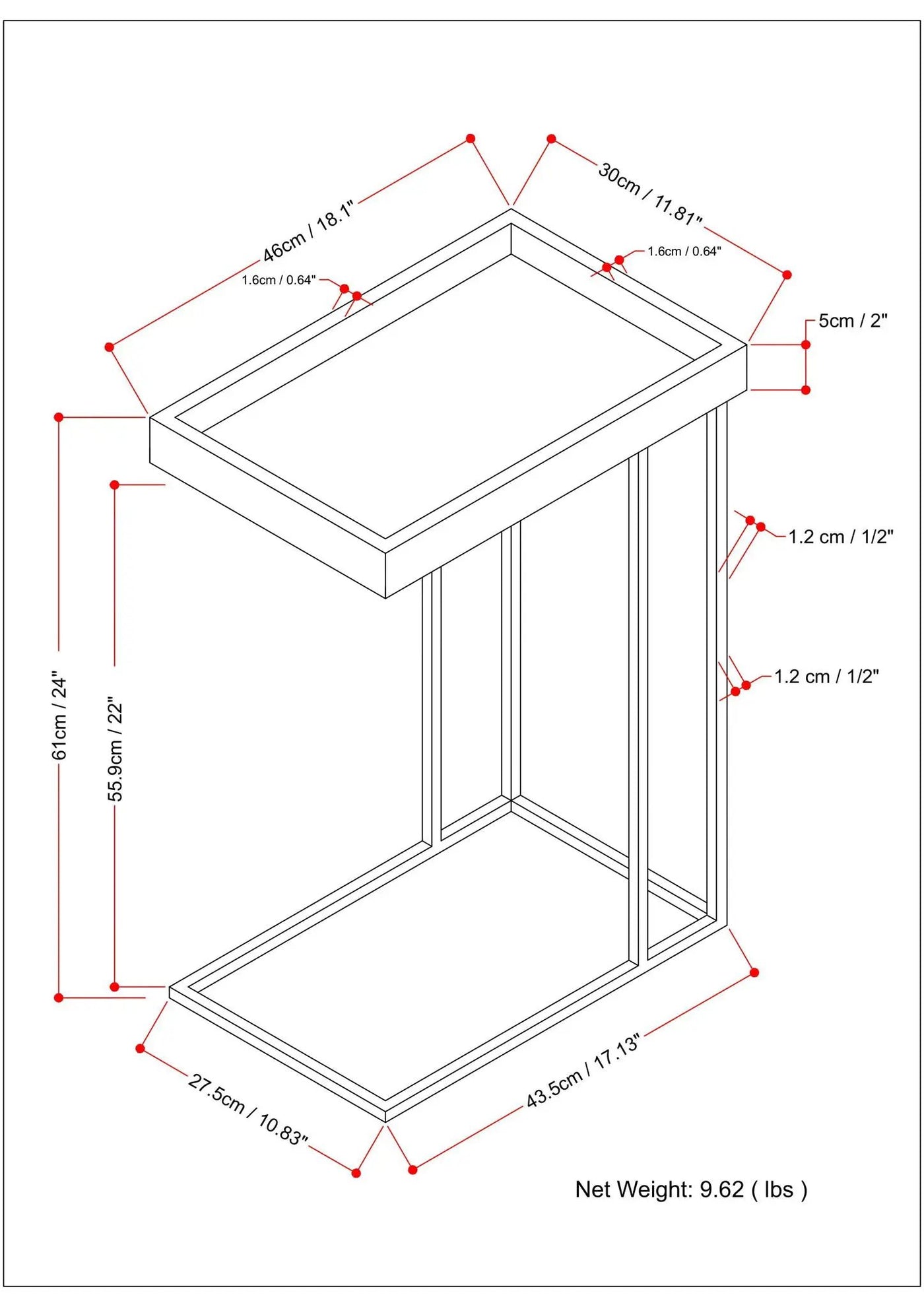 Gallagher - Handcrafted C Side Table by HouseOfZazla