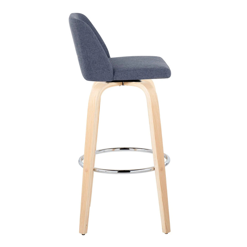 Toriano - Contemporary Fixed Height Barstool & Swivel With Round Footrest (Set of 2) by Unique Piece Furniture