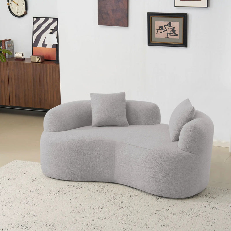 Modern Curved Loveseat by Unique Piece Furniture
