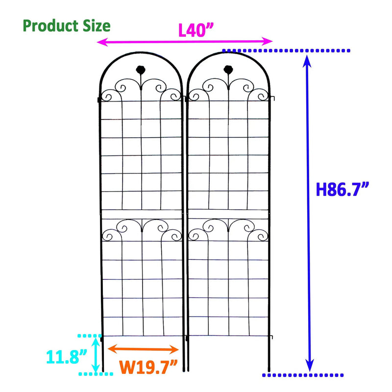 Metal Garden Trellis For Climbing Plants Outdoor Rustproof Plant Support Rose Trellis Netting Trellis by HouseOfZazla