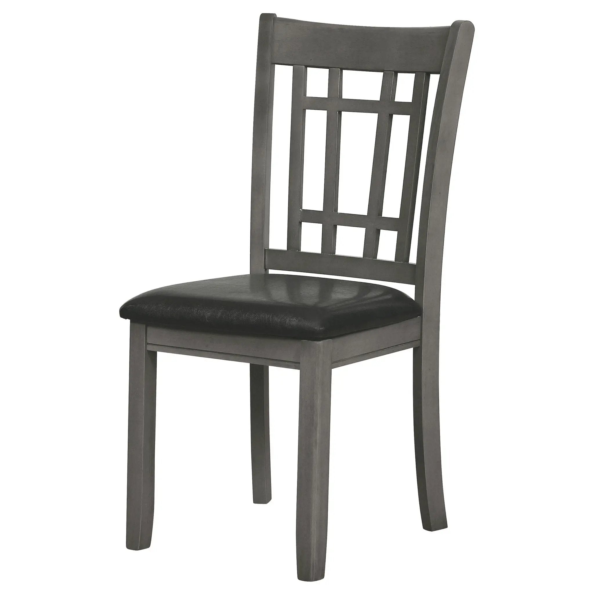 Lavon Wood Dining Side Chair Black and Medium Grey (Set of 2) by Unique Piece Furniture