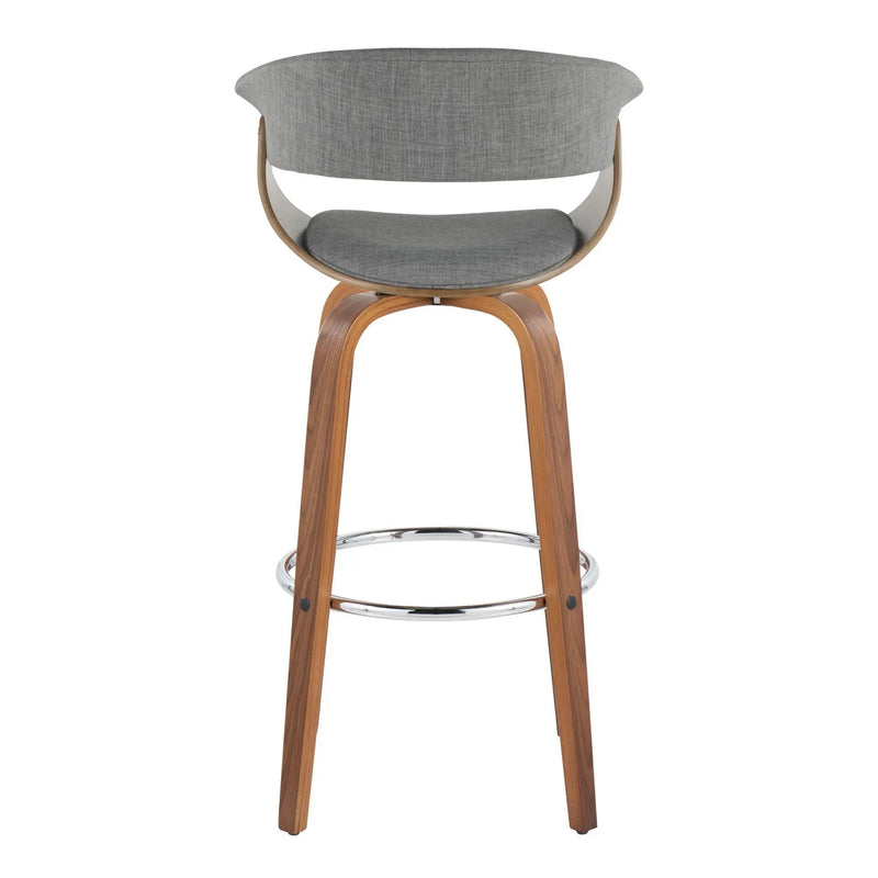 Vintage Mod - Mid Century Modern Fixed Height Barstool With Swivel With Round Footrest (Set of 2) by Unique Piece Furniture