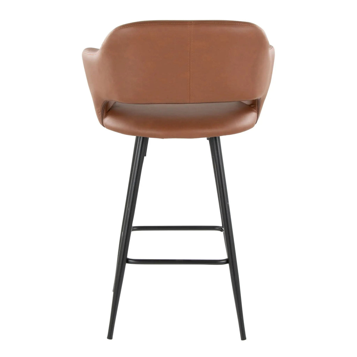 Margarite - Contemporary Fixed Height Counter Stool With Square Footrest (Set of 2) by HouseOfZazla