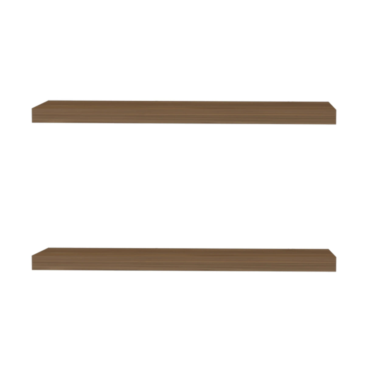 Mahogany Floating Shelf Set of 2 with Minimalist Design - Mahogany, photo 3 of 6