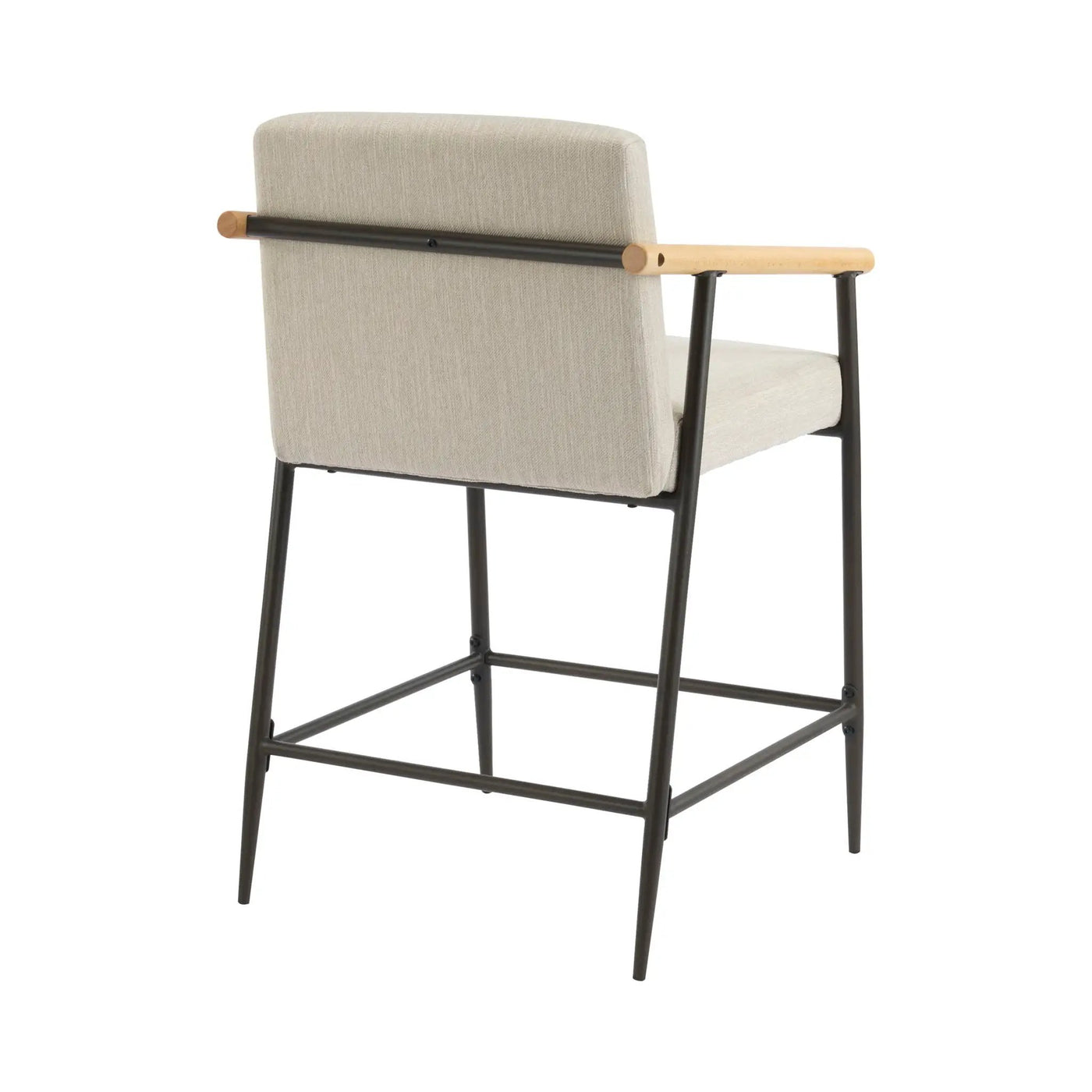 Mid Century Modern Counter Stool Set With Iron Frame by HouseOfZazla