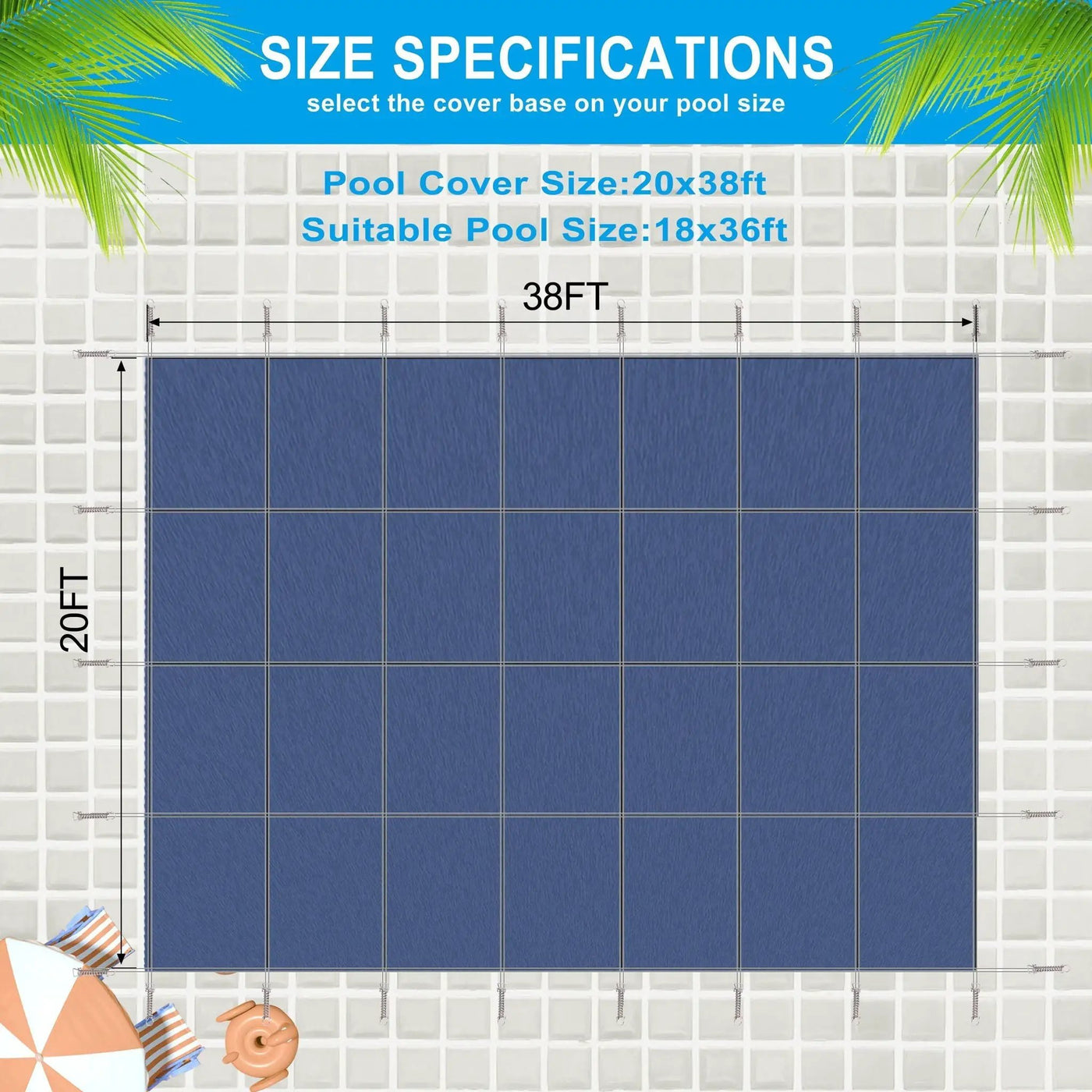 Inground Rectangle Winter Safety Pool Cover by HouseOfZazla