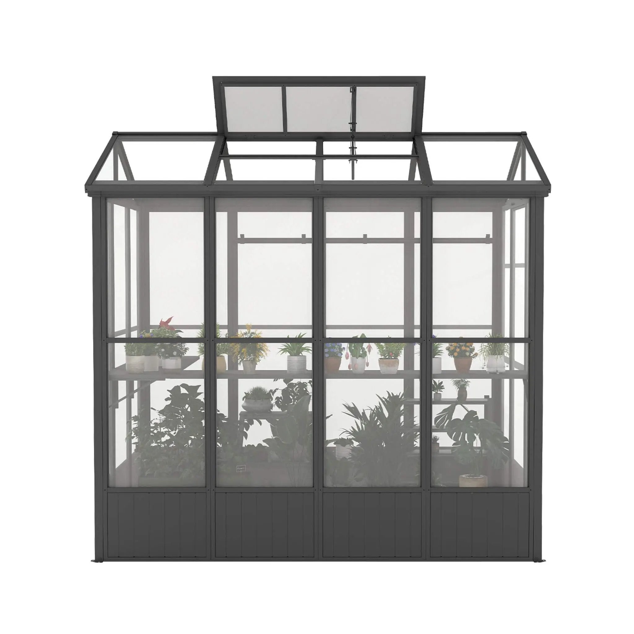[06X08FT] Heavy-Duty Outdoor Polycarbonate Greenhouse With Fully Automatic Temperature Control Vent (SAK51892) by SAKSBY WHOLESALE